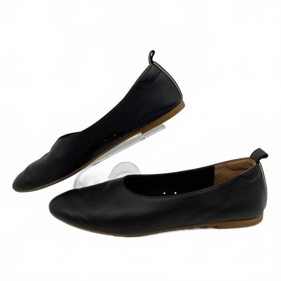 Everlane Black Leather Flats | Women’s Size 8 Regular - Picture 2 of 7